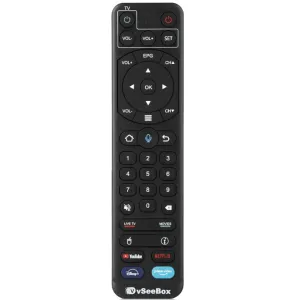 vSeeBox V2 Pro remote control, voice enabled, compatible with Elite, Pro Max, V1 Max, and V1 Pro