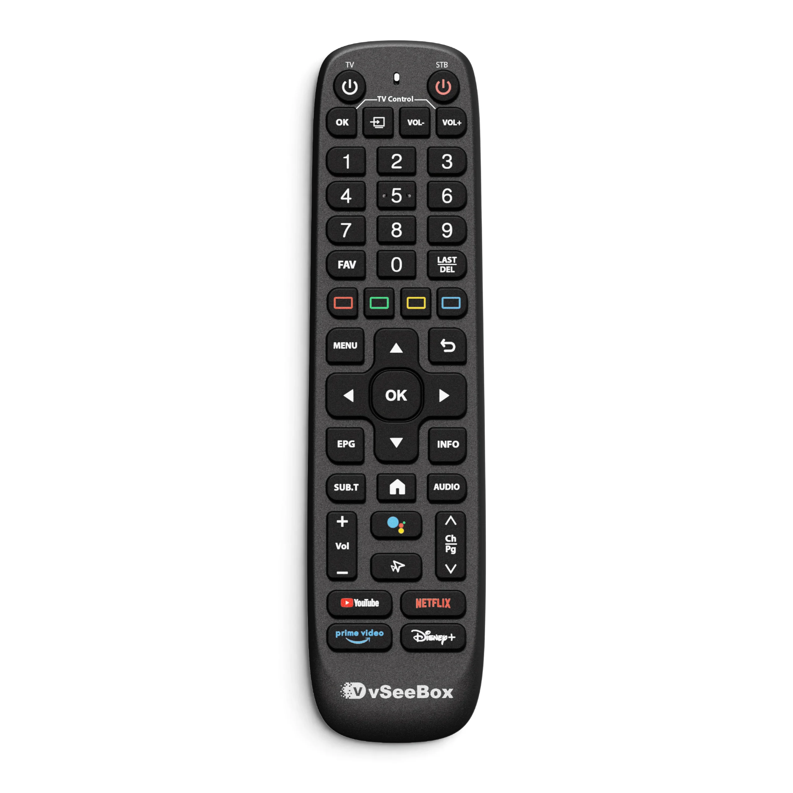 Front view of original vSeeBox V6 Plus Remote replacement control