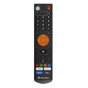Front view of vSeeBox V3 Plus Remote control compatible with vSeeBox V3 Plus streaming box