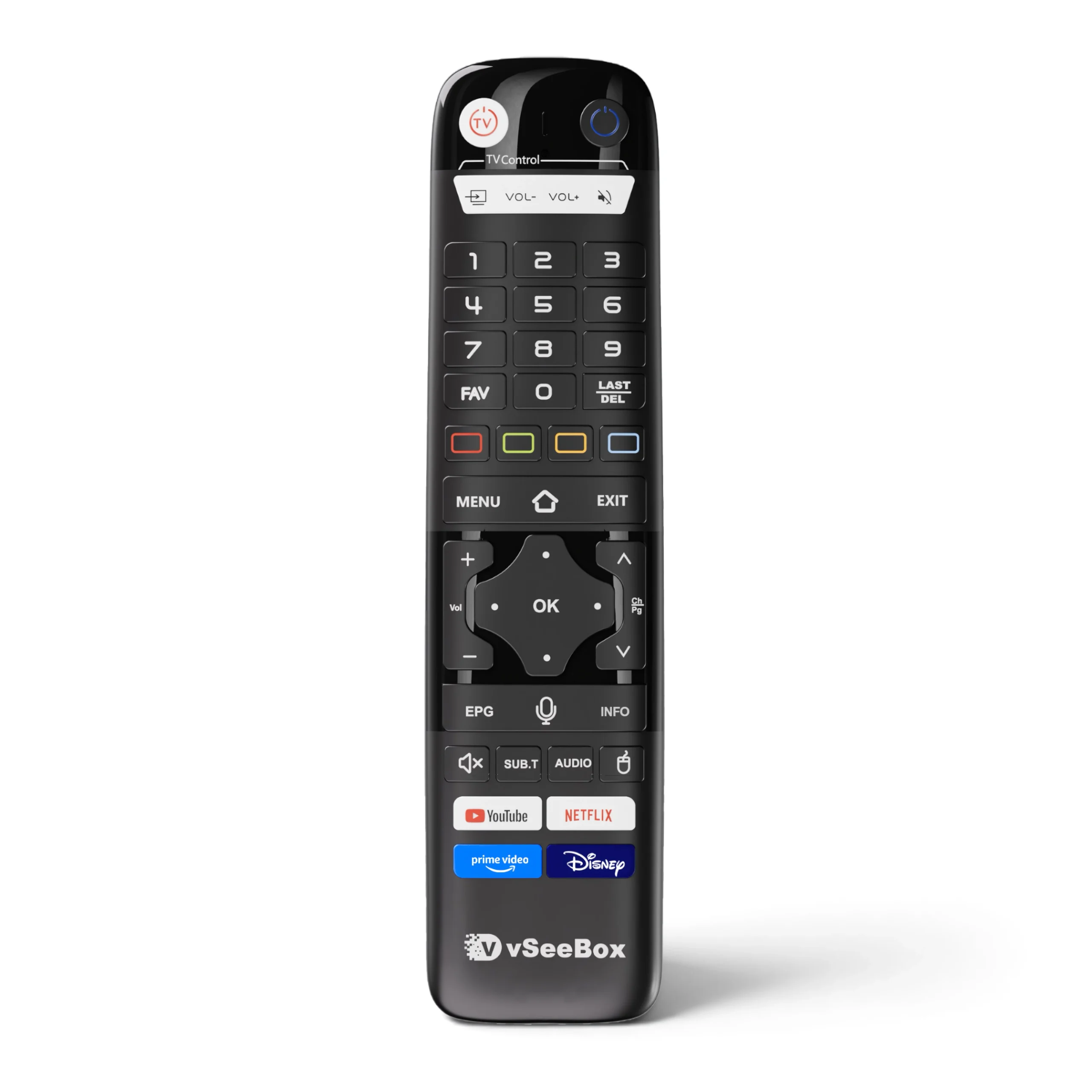 Front view of original vSeeBox V6 Pro Remote replacement control